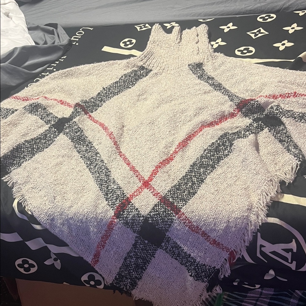 Cozy Turtleneck Plaid Sweater